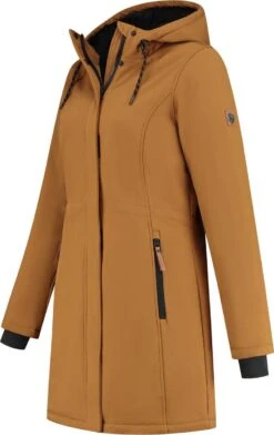Travelin' Jack Elin Dames Softshell Jas Parka Lang - Bruin - Maat 44