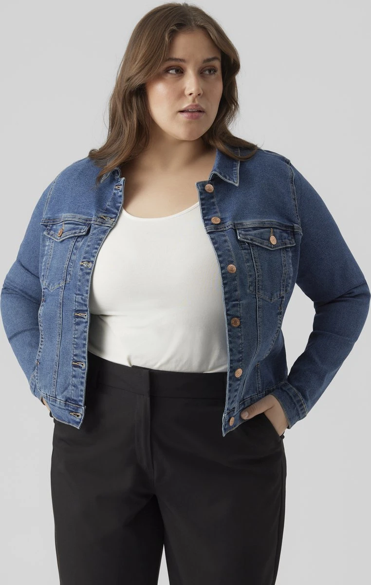 VERO MODA VMRUNA LS SLIM DNM JCK MIX GA CUR NOOS Dames Jas - Maat 50 6 VERO MODA VMRUNA LS SLIM DNM JCK MIX GA CUR NOOS Dames Jas - Maat 50 - Afbeelding 4