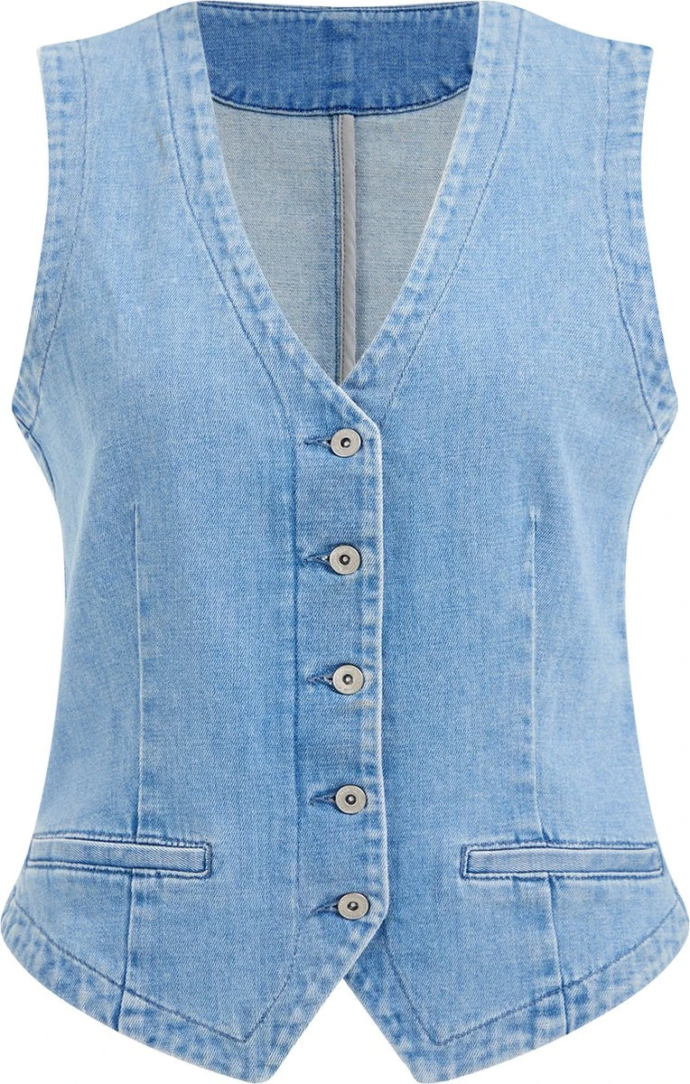 WE Fashion Dames Denim Gilet 3 WE Fashion Dames Denim Gilet