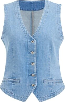 WE Fashion Dames Denim Gilet