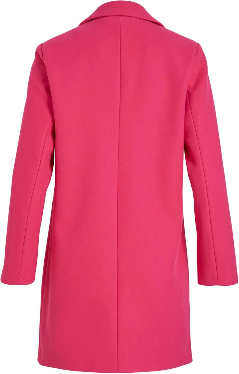 Vila VIPOKO L/S COAT Dames Jas Pink Yarrow - Maat 40 4 Vila VIPOKO L/S COAT Dames Jas Pink Yarrow - Maat 40 - Afbeelding 2
