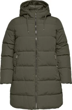 ONLY CARMAKOMA CARDOLLY LONG PUFFER COAT CC OTW Dames Jas - Maat M-46/48