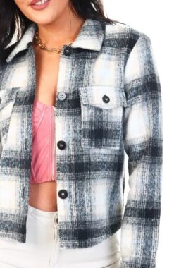 Only Jas Onllou Short Check Jacket Otw Noos 15208838 Pumice Stone/allure Dames Maat - S -ONLY Winkel 781x1200 8