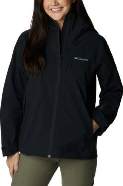 Columbia Omni-Tech Jas Dames Met Capuchon - Dames Heren Waterdicht & Winddicht - Outdoorjas Winter - Zwart - Maat L