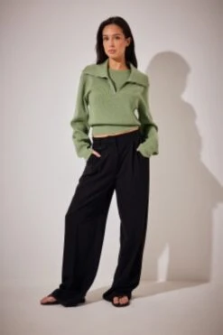 NA-KD Half Zip Layered Knitted Sweater Dames Trui - Maat L -ONLY Winkel 799x1200 100