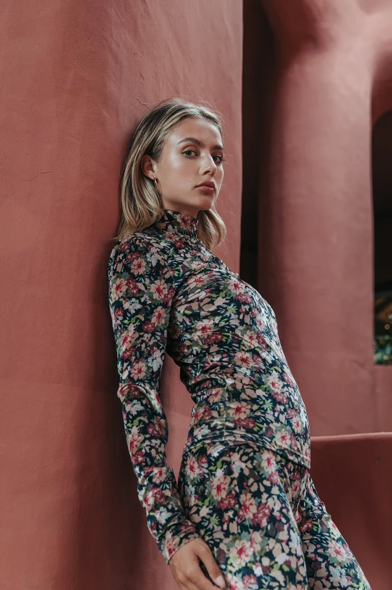 Colourful Rebel Jolie Flower Velvet Flare Pants - L 9 Colourful Rebel Jolie Flower Velvet Flare Pants - L - Afbeelding 7