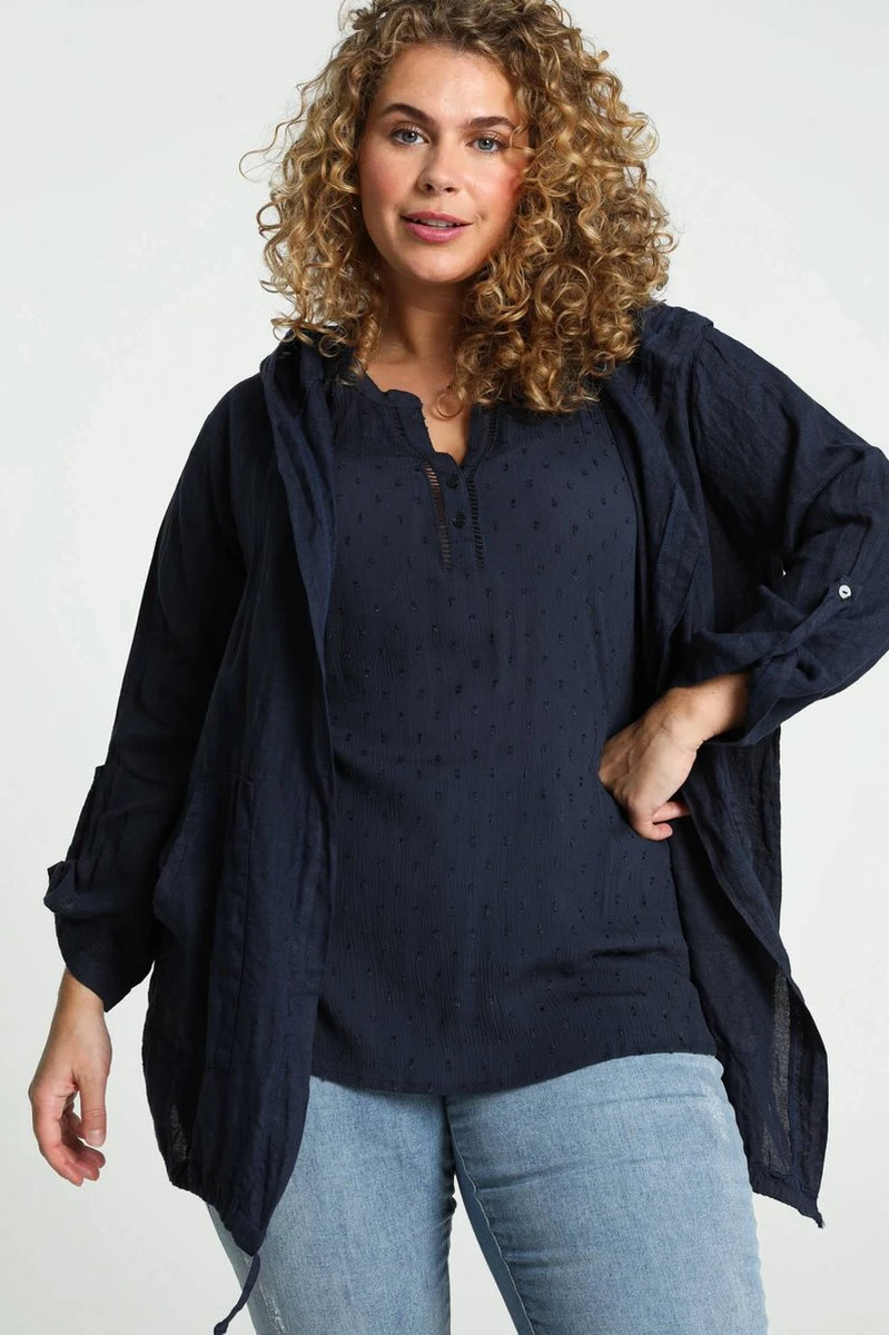 Paprika Effen Linnen Jack Met Capuchon 7 Paprika Effen Linnen Jack Met Capuchon - Afbeelding 5