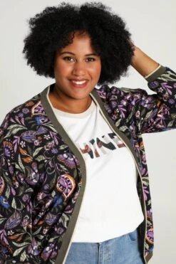 Paprika Korte, Gebloemde Bomberjack Met Lurex -ONLY Winkel 799x1200 4