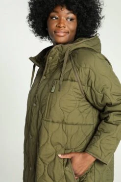 Paprika Halflange, Gewatteerde Donsjas Met Rits En Kap (waterproof) -ONLY Winkel 799x1200 45