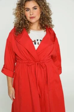 Paprika Lange, Lichte Trenchcoat Met Kap En Knopen -ONLY Winkel 799x1200 69