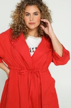 Paprika Lange, Lichte Trenchcoat Met Kap En Knopen -ONLY Winkel 799x1200 70