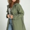 Paprika Effen, Waterproof Parka Met Kap En Rits