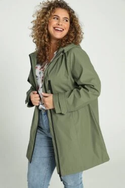 Paprika Effen, Waterproof Parka Met Kap En Rits