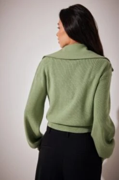 NA-KD Half Zip Layered Knitted Sweater Dames Trui - Maat L -ONLY Winkel 799x1200 99