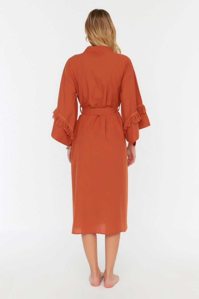 Trendyol Vrouwen Standaard Mouw Double-breasted Kimono & Kaftan 6 Trendyol Vrouwen Standaard Mouw Double-breasted Kimono & Kaftan - Afbeelding 4