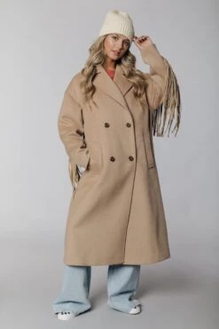 Colourful Rebel Koko Wool Fringe Coat - M -ONLY Winkel 800x1200 1019