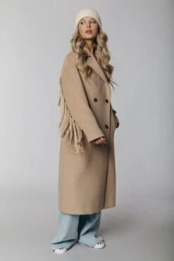 Colourful Rebel Koko Wool Fringe Coat - M -ONLY Winkel 800x1200 1028