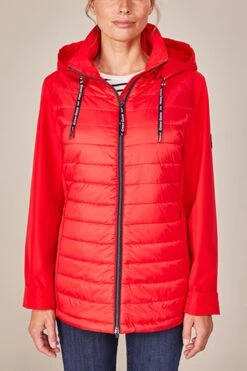 Green Goose Damesjas PukStep Rood Maat 44