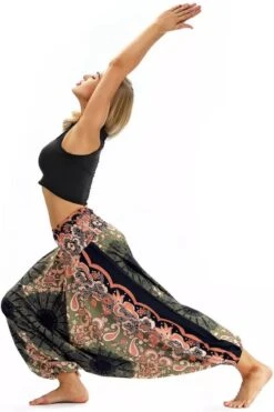 Sankalpa® Harembroek Dames - Relax Broek - Yogabroek - Festival Kleding - Harembroek Vrouwen - Kaki Groen -ONLY Winkel 800x1200 1152