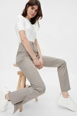 Only Broek Onljoss Mw Flared Slit Check Pant T 15273008 Quarry/dark Olive Dames Maat - W36 X L32 -ONLY Winkel 800x1200 1172