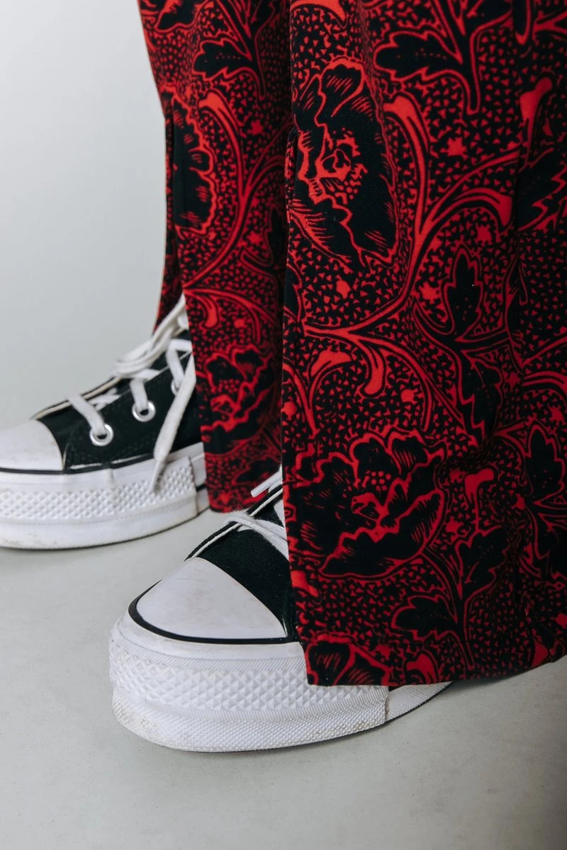 Colourful Rebel Darcy Big Flower Slit Peached Flare Pants - M 5 Colourful Rebel Darcy Big Flower Slit Peached Flare Pants - M - Afbeelding 3