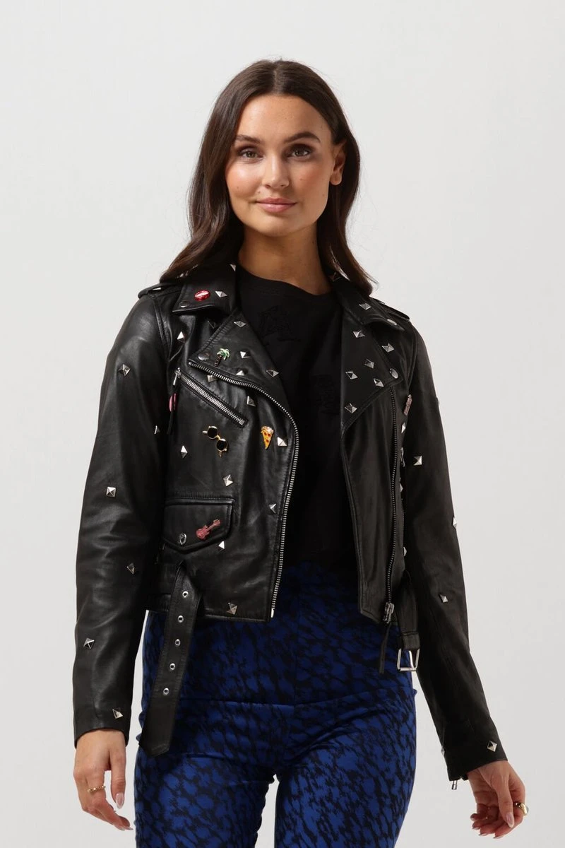 Goosecraft Gc Marly Studs Biker Jassen Dames - Zomerjas - Zwart - Maat M 8 Goosecraft Gc Marly Studs Biker Jassen Dames - Zomerjas - Zwart - Maat M - Afbeelding 6