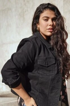 ONLY CARMAKOMA CARWESPA LS JACKET BLACK DNM Dames Jas - Maat 44 -ONLY Winkel 800x1200 169