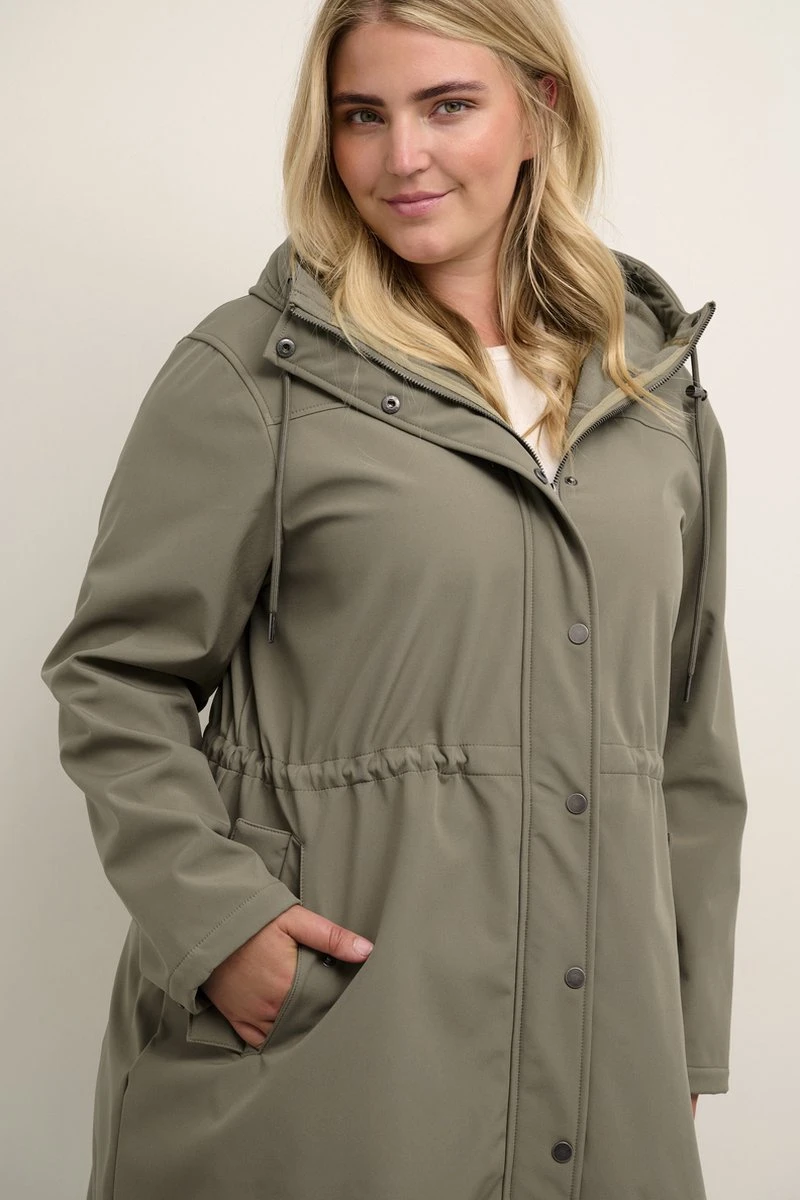 Kaffe Curve KCtappa Coat Dames Jas - Maat 48 5 Kaffe Curve KCtappa Coat Dames Jas - Maat 48 - Afbeelding 3