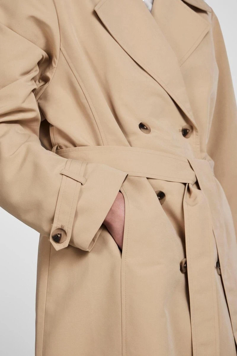 PIECES PCTAYA LS TRENCHCOAT Dames Trenchcoat - Maat L 7 PIECES PCTAYA LS TRENCHCOAT Dames Trenchcoat - Maat L - Afbeelding 5