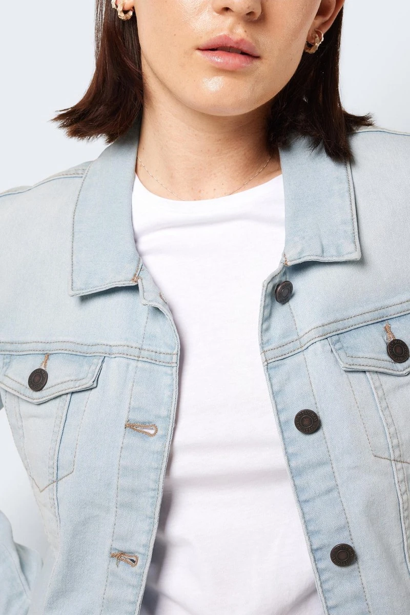 NOISY MAY NMDEBRA L/S DENIM JACKET LB NOOS Dames Jas - Maat S 6 NOISY MAY NMDEBRA L/S DENIM JACKET LB NOOS Dames Jas - Maat S - Afbeelding 4