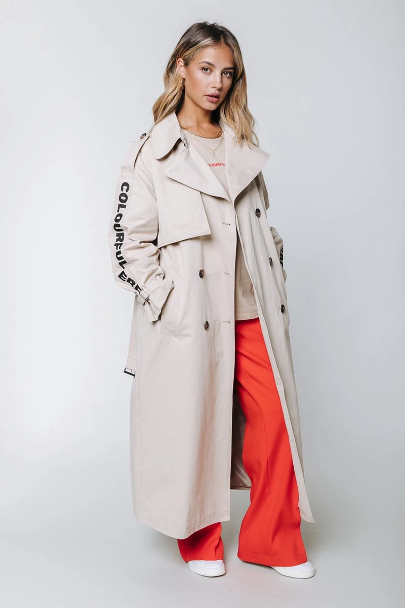 Colourful Rebel Kaia Trench Coat - Maat XXL 5 Colourful Rebel Kaia Trench Coat - Maat XXL - Afbeelding 3