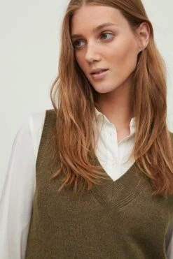 Vila Trui Viril Knit Rib V-neck S/l Vest - No 14067804 Crocodile Dames Maat - XS -ONLY Winkel 800x1200 407