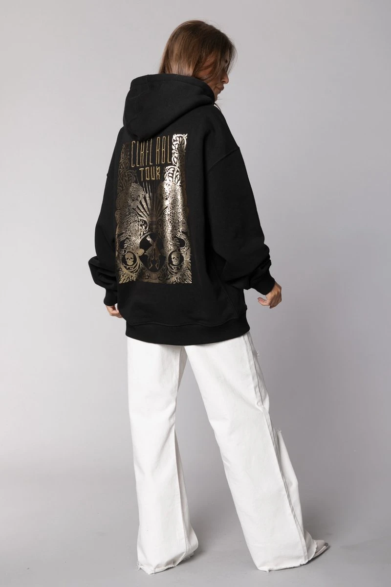 Colourful Rebel CLRFL RBL Tour Hoodie Grijs Dames - Oversized Fit - Polyester - S 3 Colourful Rebel CLRFL RBL Tour Hoodie Grijs Dames - Oversized Fit - Polyester - S