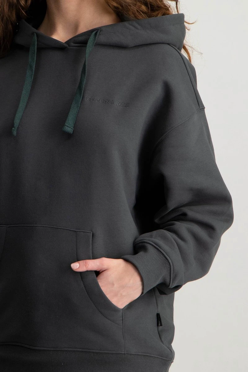 Colourful Rebel CLRFL RBL Tour Hoodie Grijs Dames - Oversized Fit - Polyester - S 7 Colourful Rebel CLRFL RBL Tour Hoodie Grijs Dames - Oversized Fit - Polyester - S - Afbeelding 5