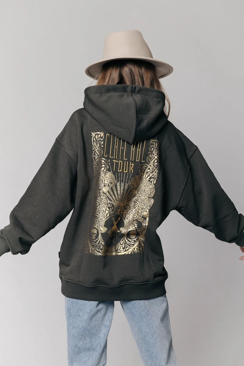 Colourful Rebel CLRFL RBL Tour Hoodie Grijs Dames - Oversized Fit - Polyester - S 10 Colourful Rebel CLRFL RBL Tour Hoodie Grijs Dames - Oversized Fit - Polyester - S - Afbeelding 8