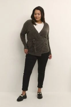 Kaffe Curve KCwelly Wrap Cardigan Dames Trui - Maat L -ONLY Winkel 800x1200 696