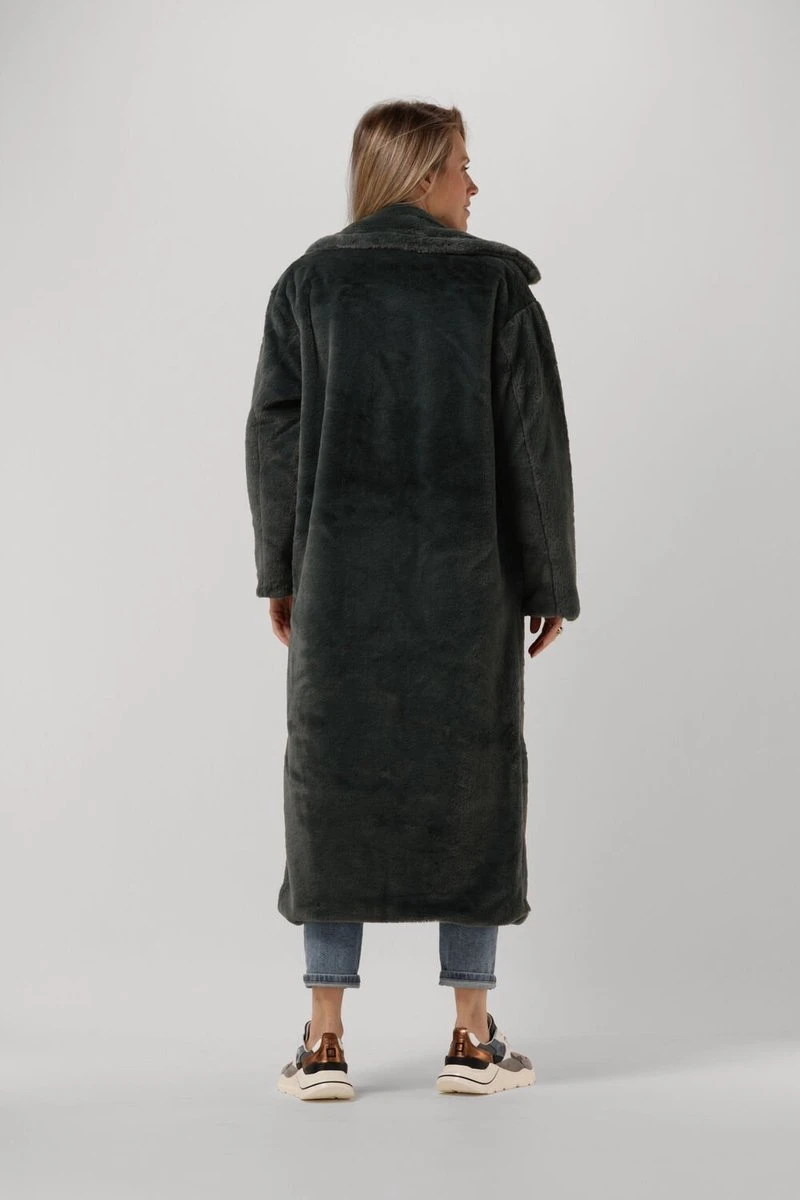 Notre-V Fur Long Coat Jassen Dames - Winterjas - Donkergroen - Maat M 4 Notre-V Fur Long Coat Jassen Dames - Winterjas - Donkergroen - Maat M - Afbeelding 2
