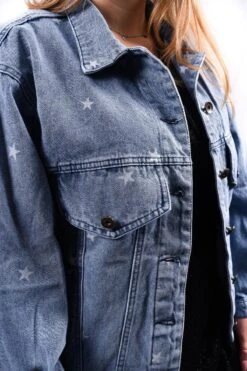 Star Jacket | Spijkerjasje Dames | Sterrenprint | Spijkerjack | Maat S/M -ONLY Winkel 800x1200 800