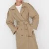 Trendyol Vrouwen Off-shoulder Double-breasted Trenchcoat -ONLY Winkel 800x1200 85