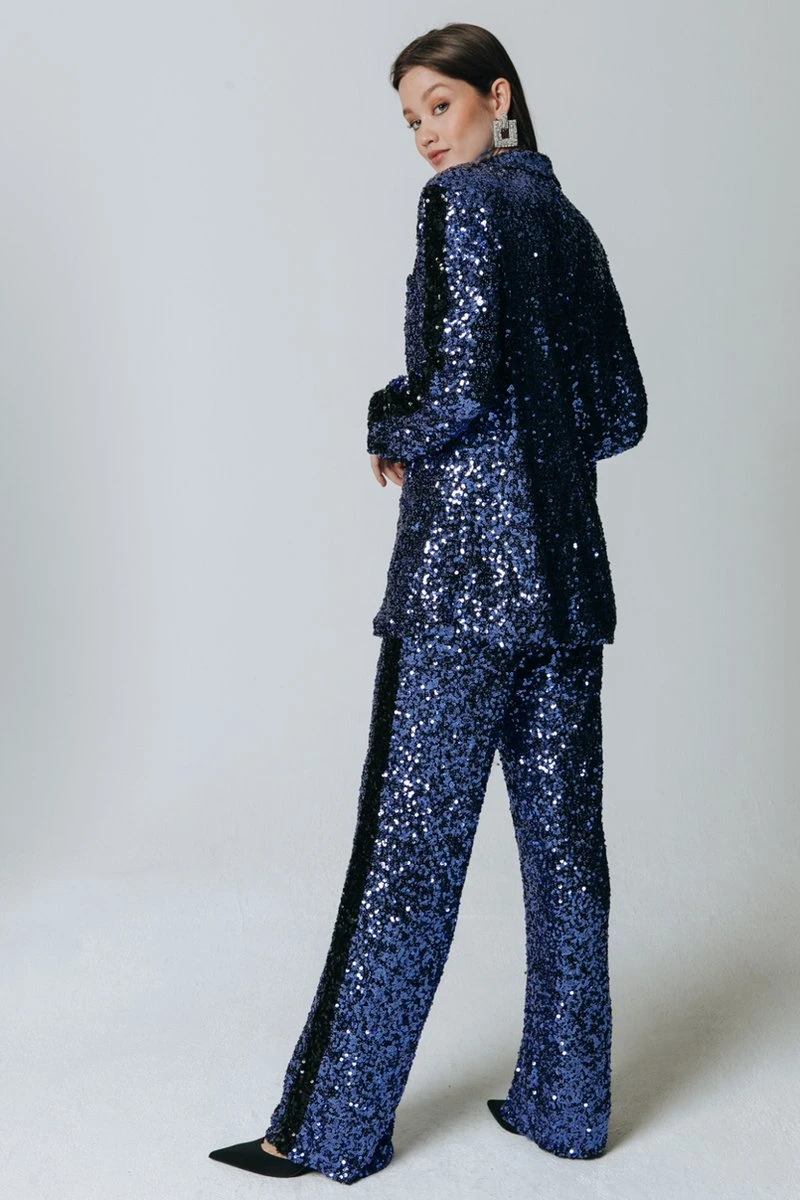 Colourful Rebel Ayla Sequins Single Breasted Boyfriend Blazer - S 6 Colourful Rebel Ayla Sequins Single Breasted Boyfriend Blazer - S - Afbeelding 4