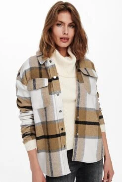 Only Jas Onlmaci L/s Check Shacket Cc Pnt 15232449 Cloud Dancer Dames Maat - XL -ONLY Winkel 804x1200 10