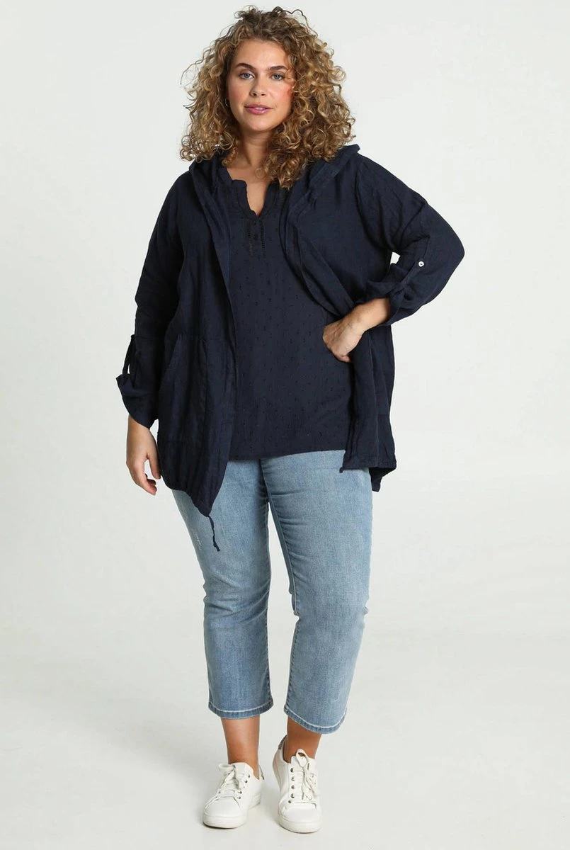 Paprika Effen Linnen Jack Met Capuchon 10 Paprika Effen Linnen Jack Met Capuchon - Afbeelding 8