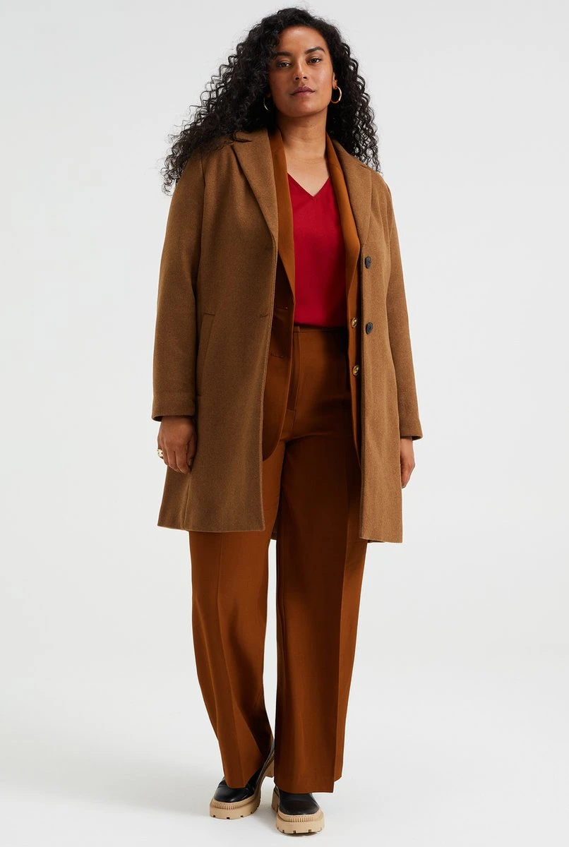 WE Fashion Dames Wolmix Jas - Curve 6 WE Fashion Dames Wolmix Jas - Curve - Afbeelding 4