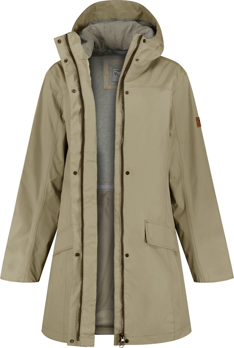 MGO Fire Jack - Regenjas Dames - Waterdichte Parka - Taupe - Maat M 9 MGO Fire Jack - Regenjas Dames - Waterdichte Parka - Taupe - Maat M - Afbeelding 7