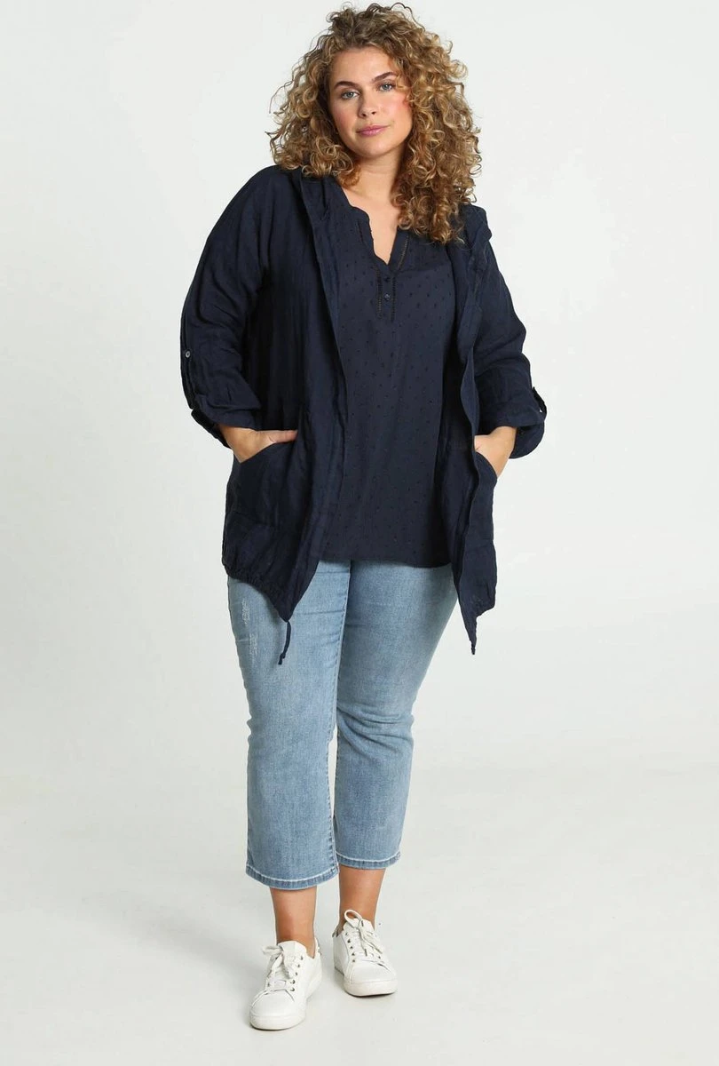 Paprika Effen Linnen Jack Met Capuchon 13 Paprika Effen Linnen Jack Met Capuchon - Afbeelding 11