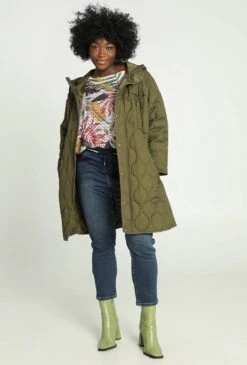 Paprika Halflange, Gewatteerde Donsjas Met Rits En Kap (waterproof) -ONLY Winkel 811x1200 1