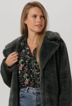 Notre-V Fur Long Coat Jassen Dames - Winterjas - Donkergroen - Maat L -ONLY Winkel 812x1200 18