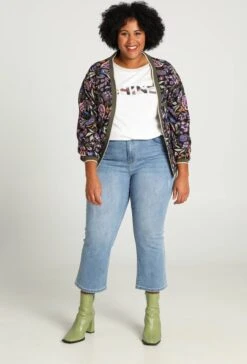 Paprika Korte, Gebloemde Bomberjack Met Lurex -ONLY Winkel 814x1200