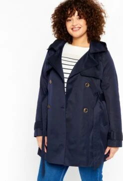 LOLALIZA Trenchcoat Met Capuchon - Marine Blauw - Maat 36 -ONLY Winkel 819x1200 11