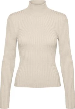 VERO MODA VMKIKI LS ROLLNECK BLOUSE GA Dames Trui - Maat S